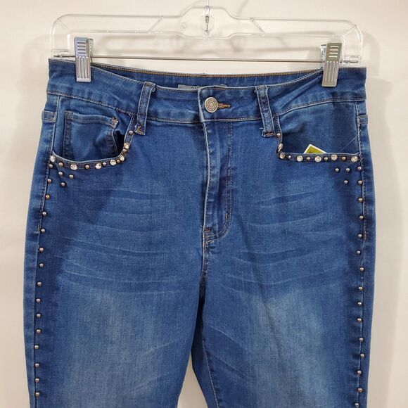 Oak & Vine Denim Jeans Junior Size 12 Blue Medium Wash NWT - Picture 3 of 15